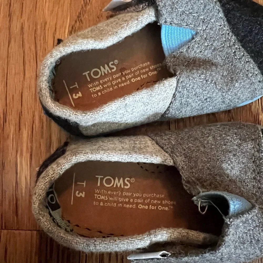 Toms gray/blue Wool Classic Loafer, 3